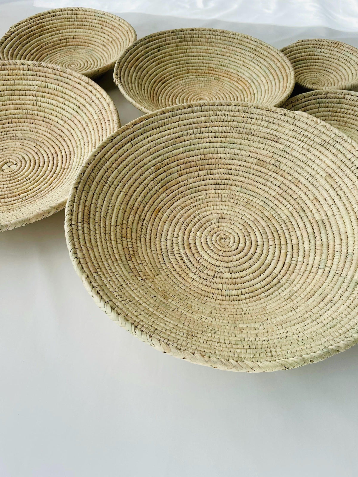 Extra Large Handwoven Wall Baskets Set”, Boho Wall Decor, Rustic Woven Bowl Basket, Handmade Eco-Friendly Seagrass Basket, Housewarming Gift