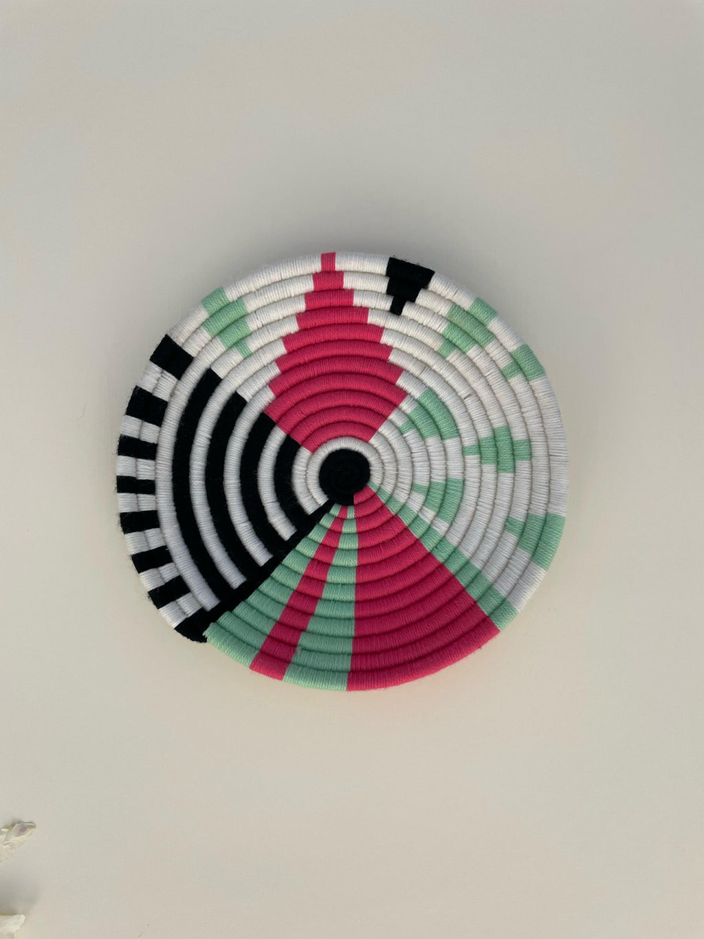Set of 8 African Wall Baskets: Colorful Boho Wall Decor