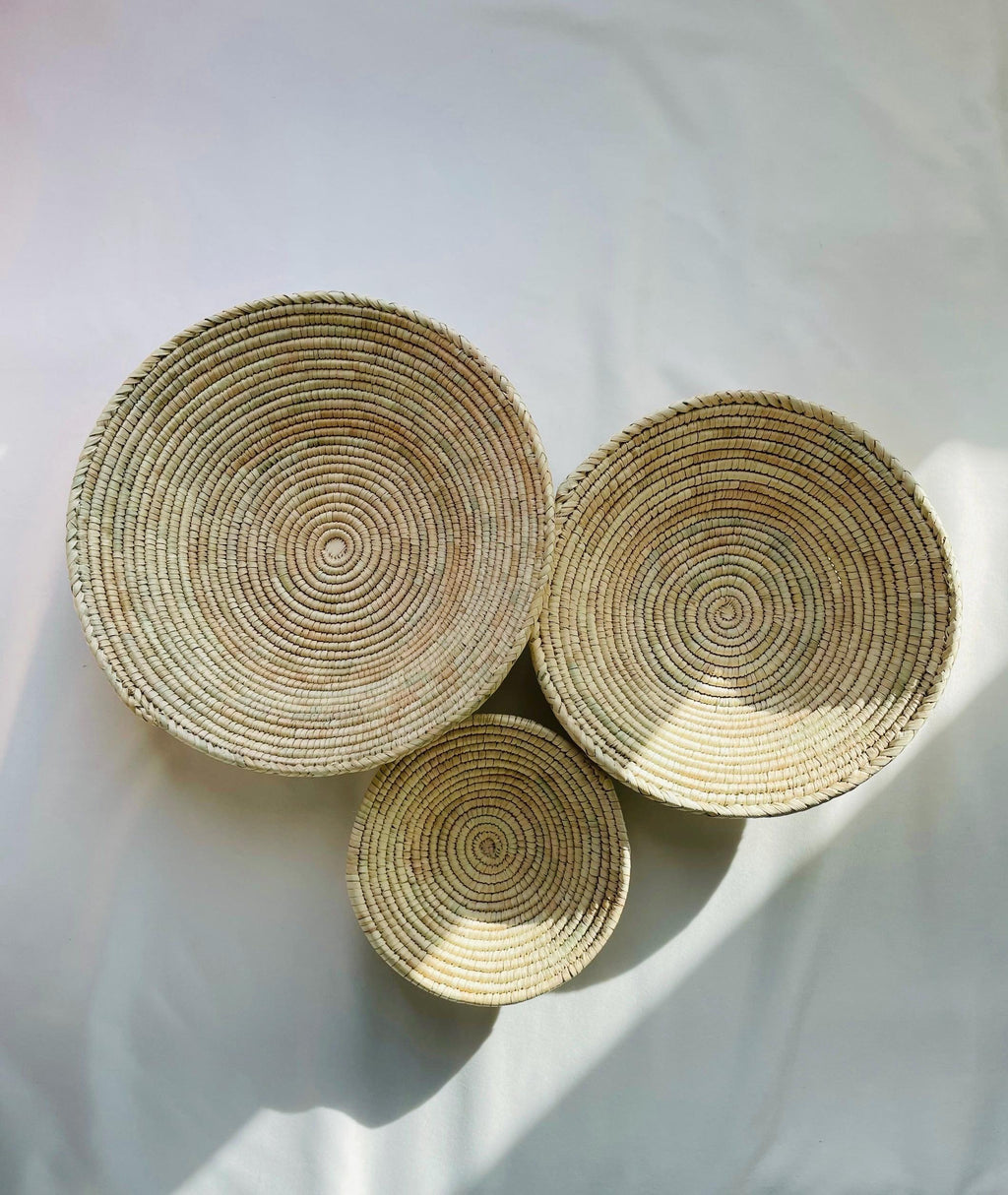 Extra Large Handwoven Wall Baskets Set”, Boho Wall Decor, Rustic Woven Bowl Basket, Handmade Eco-Friendly Seagrass Basket, Housewarming Gift