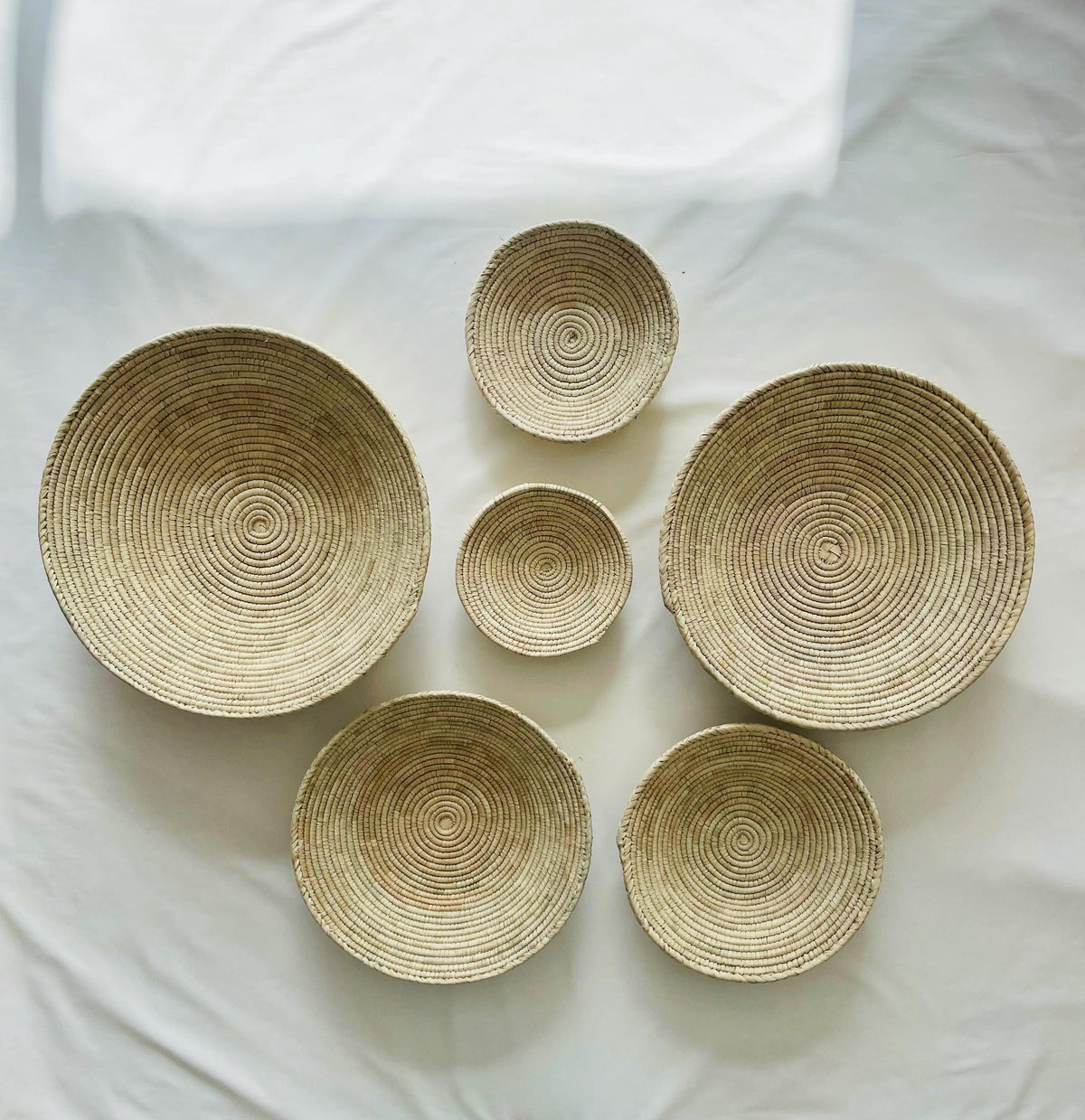 Extra Large Handwoven Wall Baskets Set”, Boho Wall Decor, Rustic Woven Bowl Basket, Handmade Eco-Friendly Seagrass Basket, Housewarming Gift