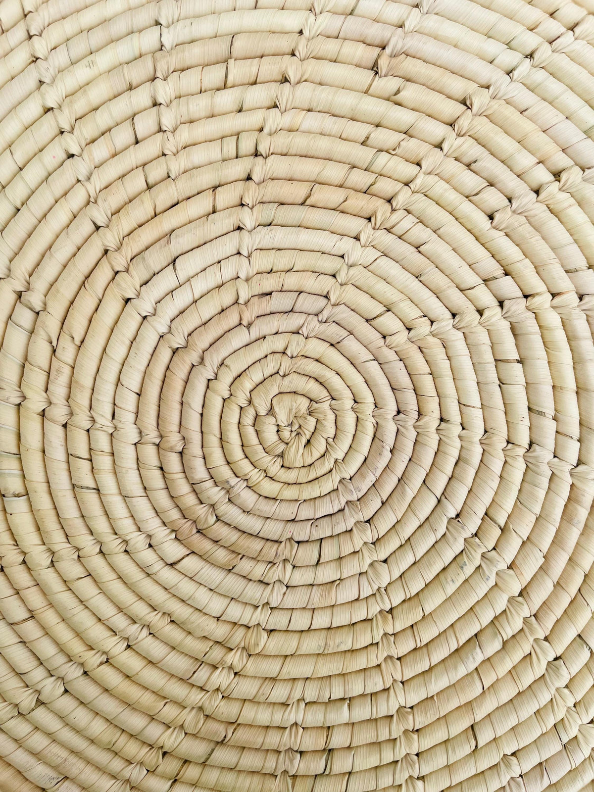Hand Woven Round Palm Leaf Placemats, Boho Placemats For Table, Eco Friendly Place Mat For Natural Dining Decor, Bohemian tableware, 14 inch