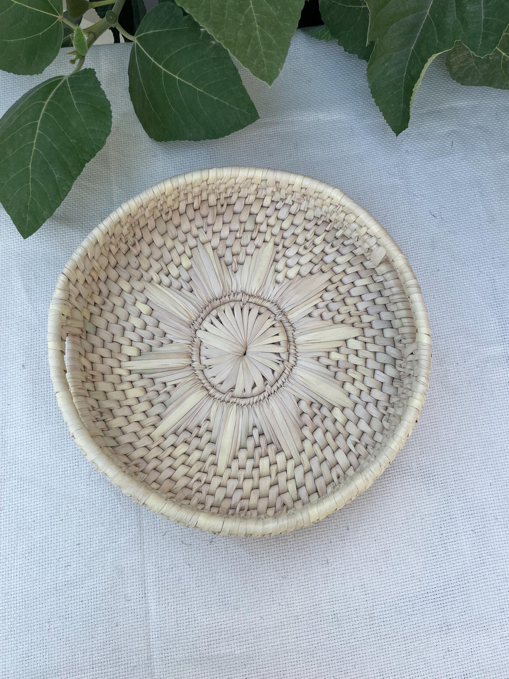 Handwoven Palm Leaf and Sea Grass Basket