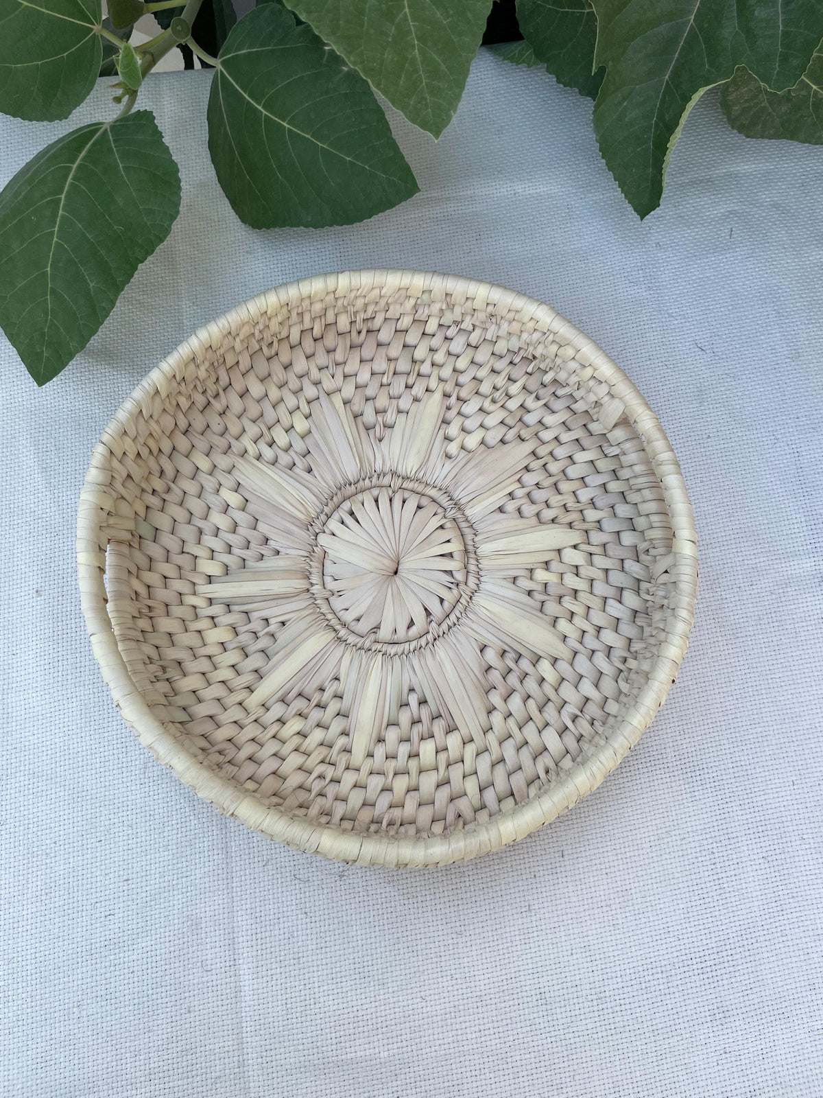Handwoven Palm Leaf and Sea Grass Basket
