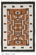 Midnight Mesa rusty brown Navajo rug by suzzi homes, native American rug, southwest style rug, geometric traditional wool rug, custom size