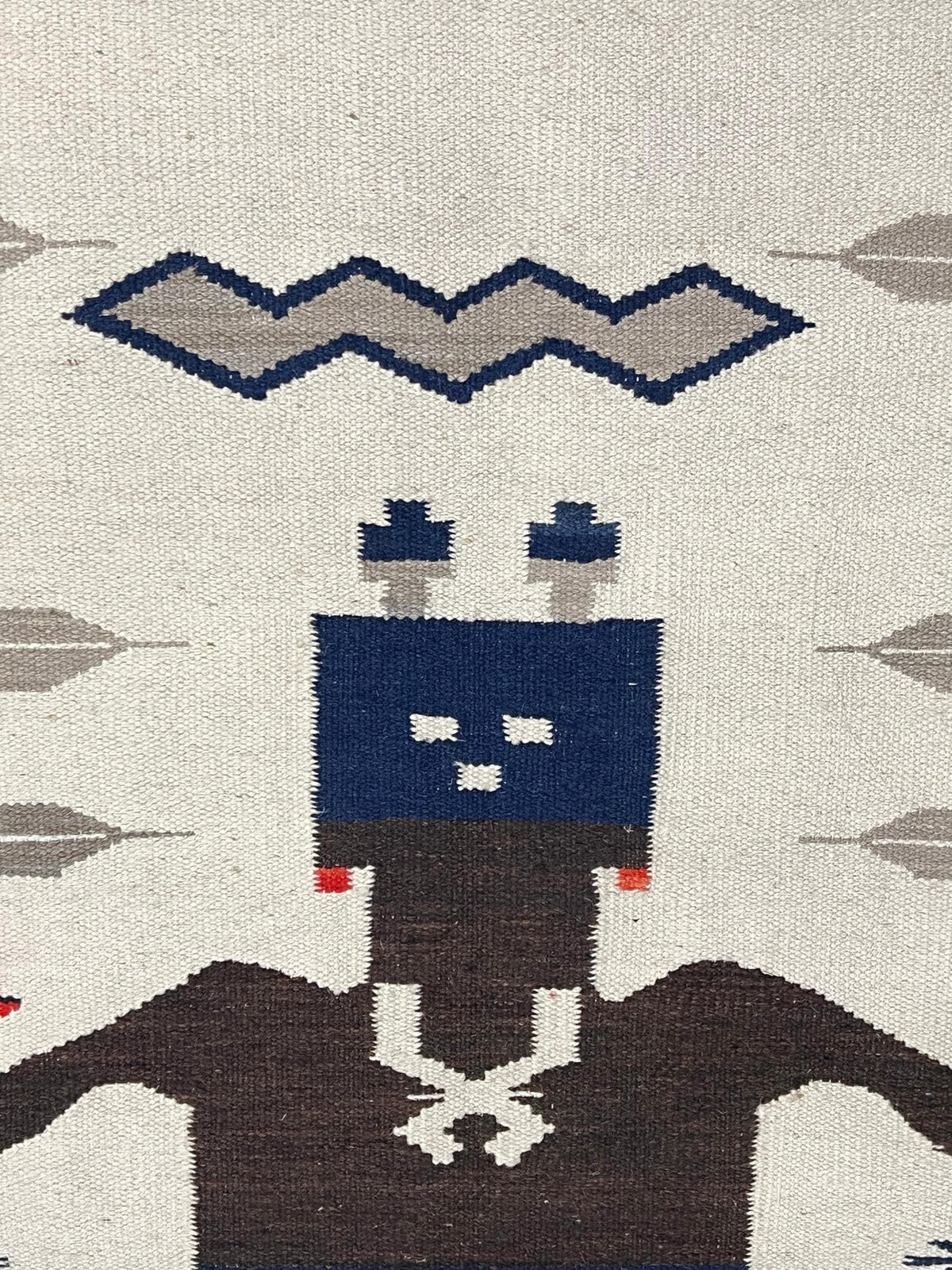 Spirit Of The Arrows native Navajo kilim rug, flatweave kilim dhurrie rug, southwest area yei rug, handmade Navajo wool rug for living room