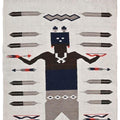 Spirit Of The Arrows native Navajo kilim rug, flatweave kilim dhurrie rug, southwest area yei rug, handmade Navajo wool rug for living room