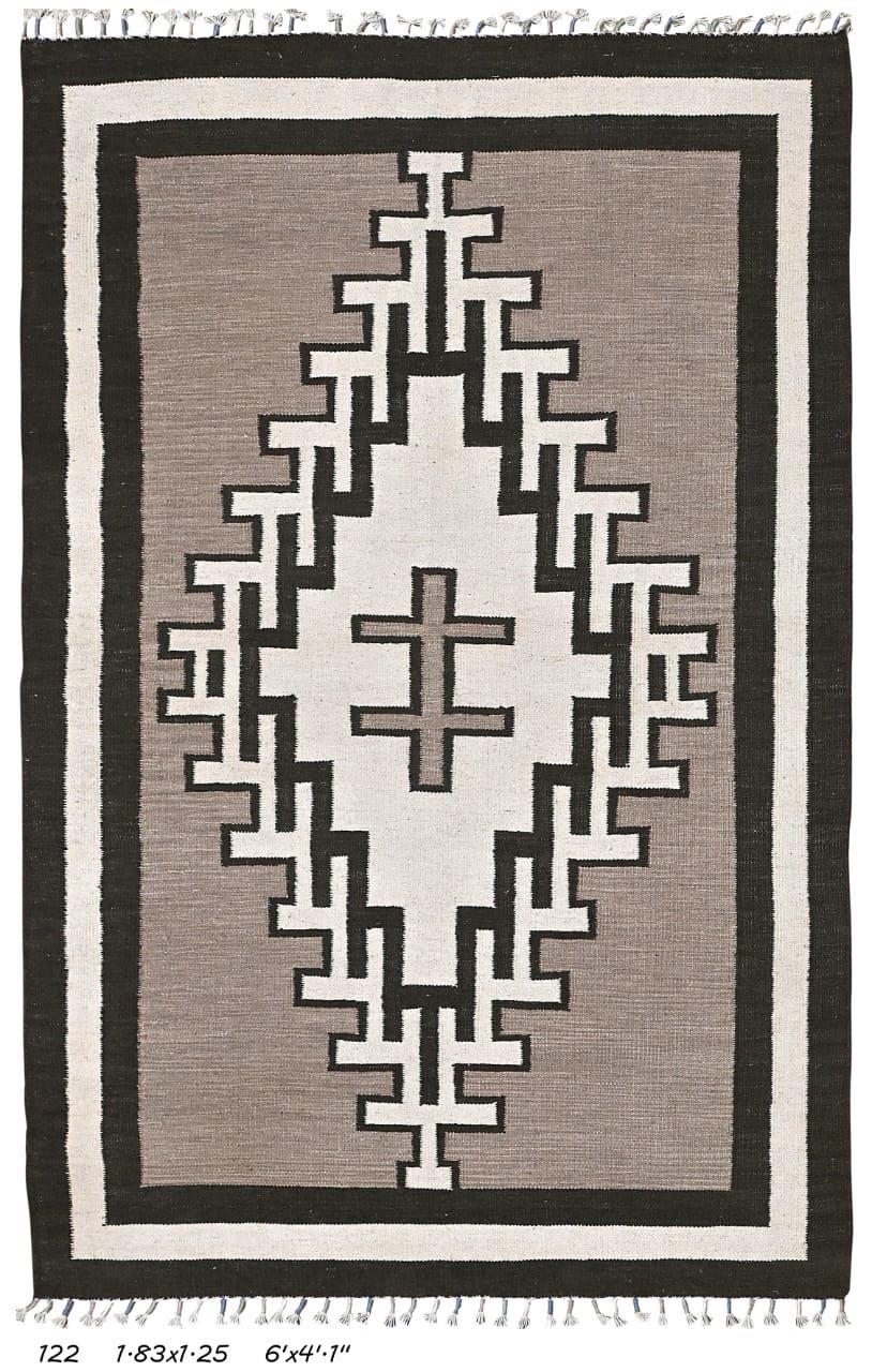 Stone Echo Navajo rug by suzzi homes, native American rug, southwest style rug, traditional wool kilim rug, neutral color rug, custom size