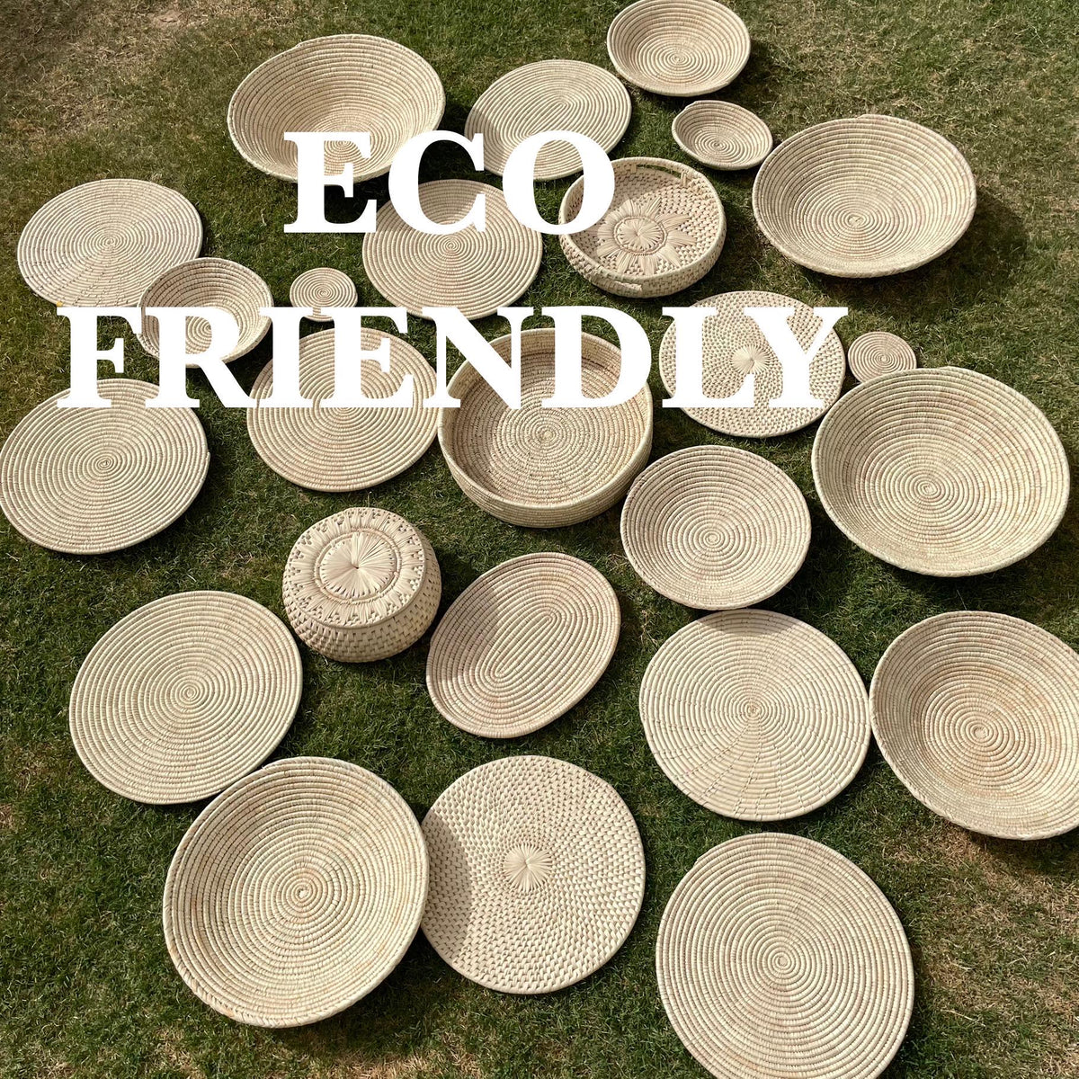 Handmade Woven Decor: Wall Baskets - Woven Placemats - Woven Trays - Lid Baskets- Bohemian Farmhouse Decor