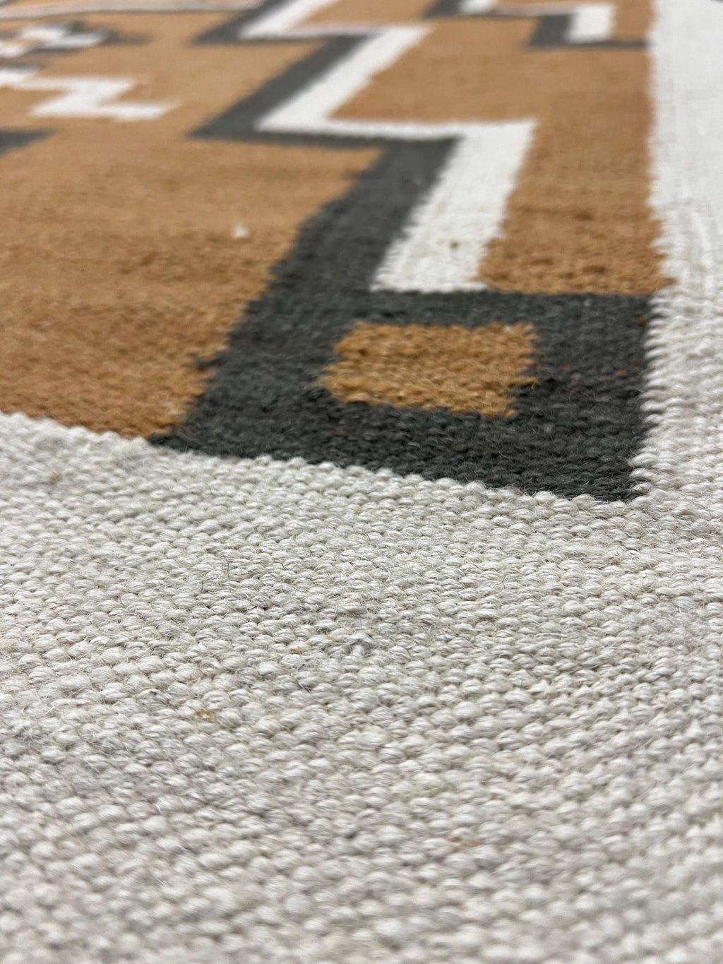 Midnight Mesa rusty brown Navajo rug by suzzi homes, native American rug, southwest style rug, geometric traditional wool rug, custom size