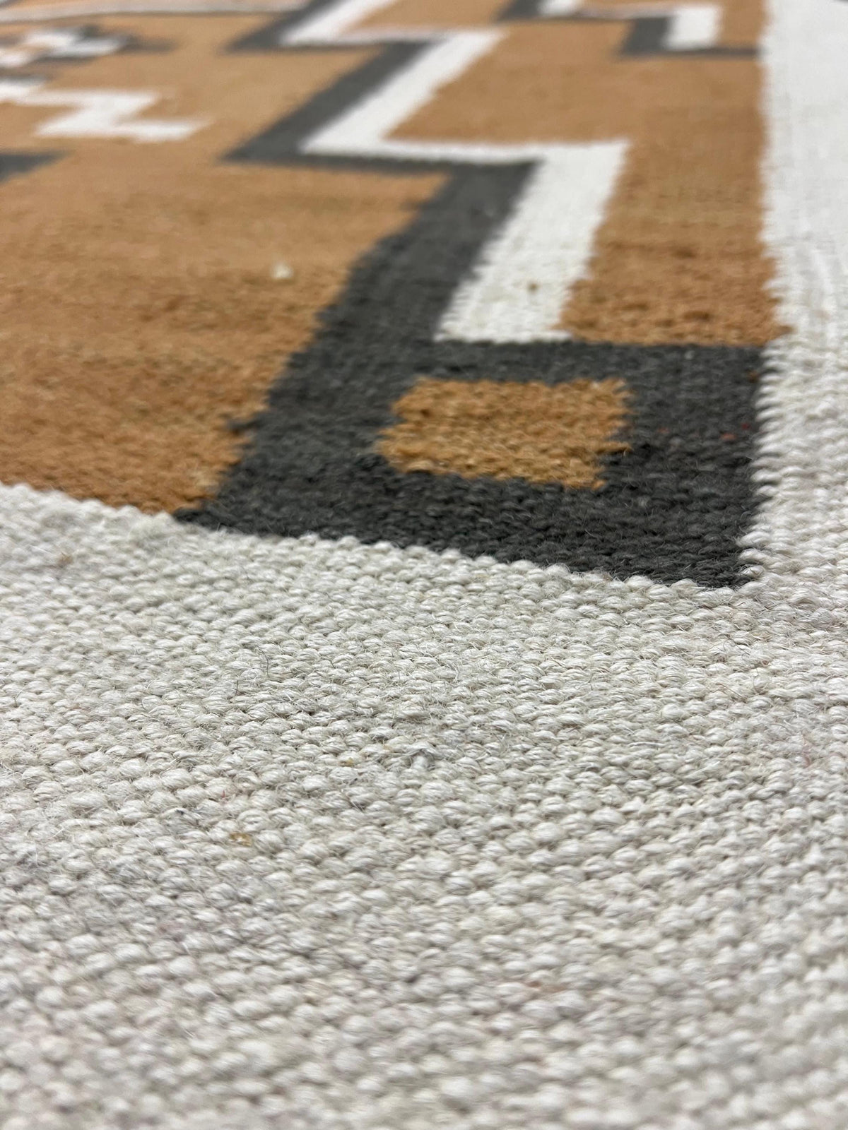 Midnight Mesa rusty brown Navajo rug by suzzi homes, native American rug, southwest style rug, geometric traditional wool rug, custom size