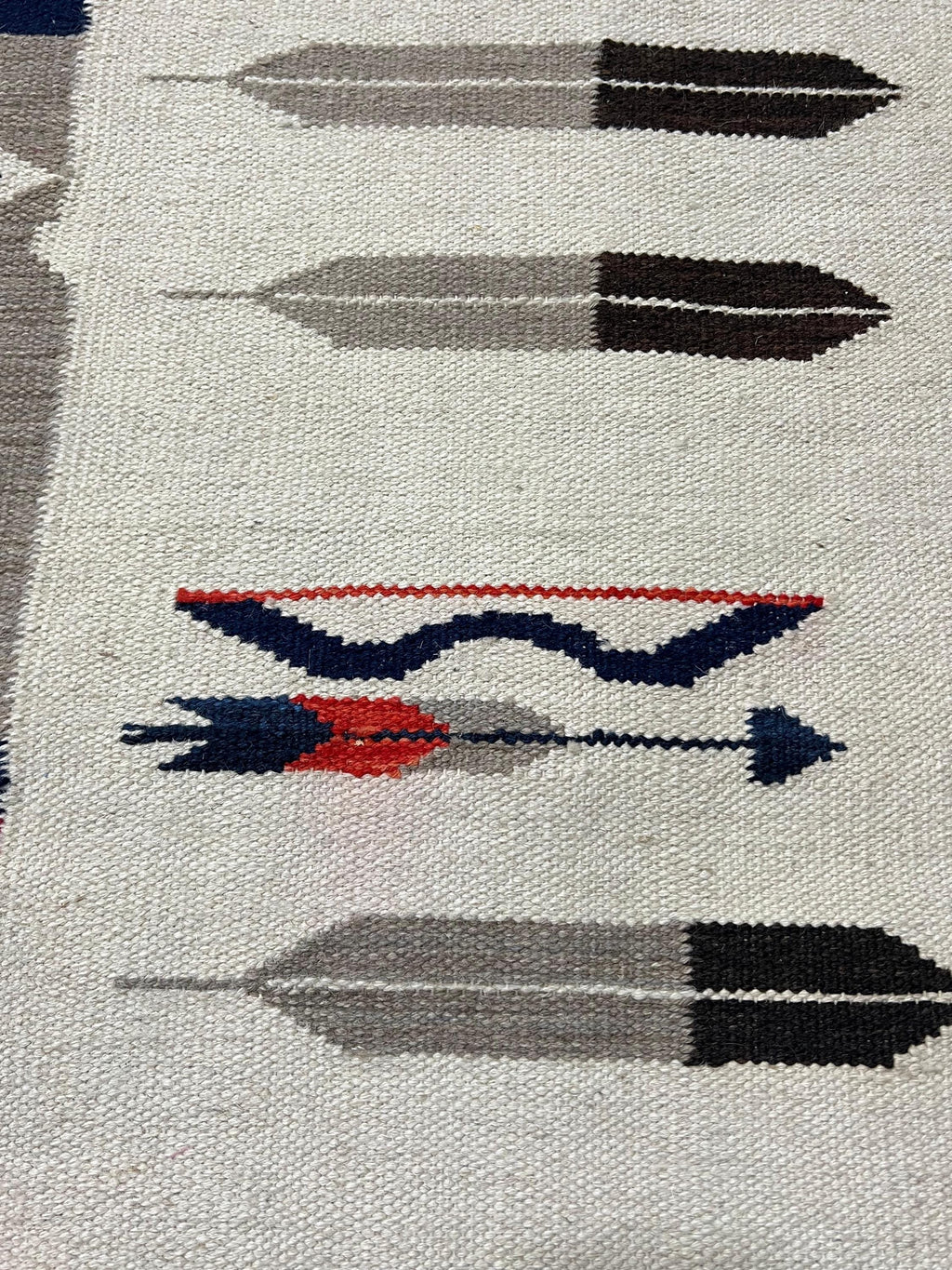 Spirit Of The Arrows native Navajo kilim rug, flatweave kilim dhurrie rug, southwest area yei rug, handmade Navajo wool rug for living room