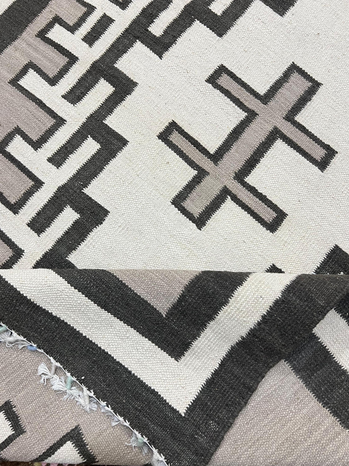 Stone Echo Navajo rug by suzzi homes, native American rug, southwest style rug, traditional wool kilim rug, neutral color rug, custom size