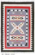 Desert Crossing Navajo Rug By Suzzi home, Earth Tone blue Navajo Kilim rug, Native American Rug, Traditional Wool Rug, 8x10, Boho Home Decor