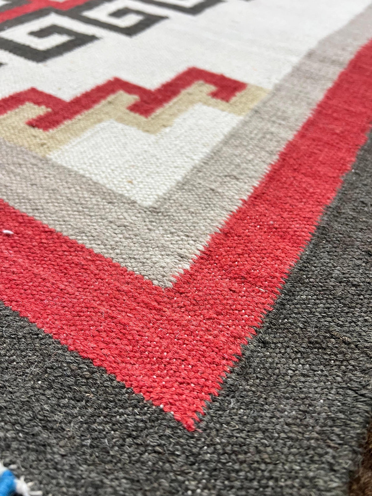 Desrt Totem Navajo Rug By Suzzi homes, Red & Black Navajo Kilim rug, Native American Rug, Traditional Wool Rug, 6x4, Boho Home Decor