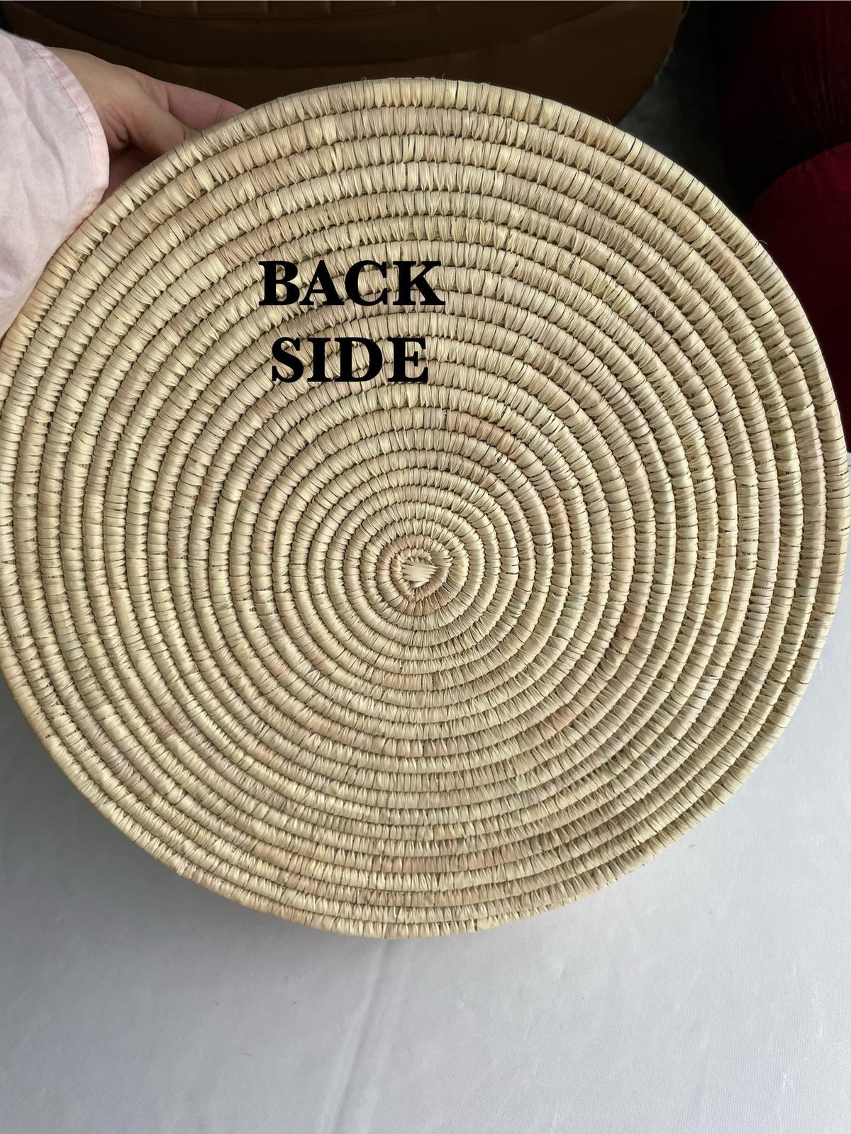 Woven Palm Leaf Tray: Rustic Farmhouse Coffee Table Decor, 15 inch