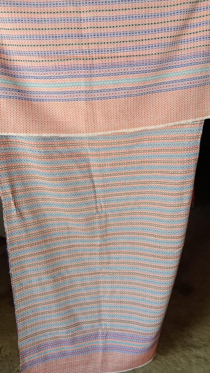 Handwoven Cotton Rebozo Shawl: Traditional Pakistani Scarf, Labor Support
