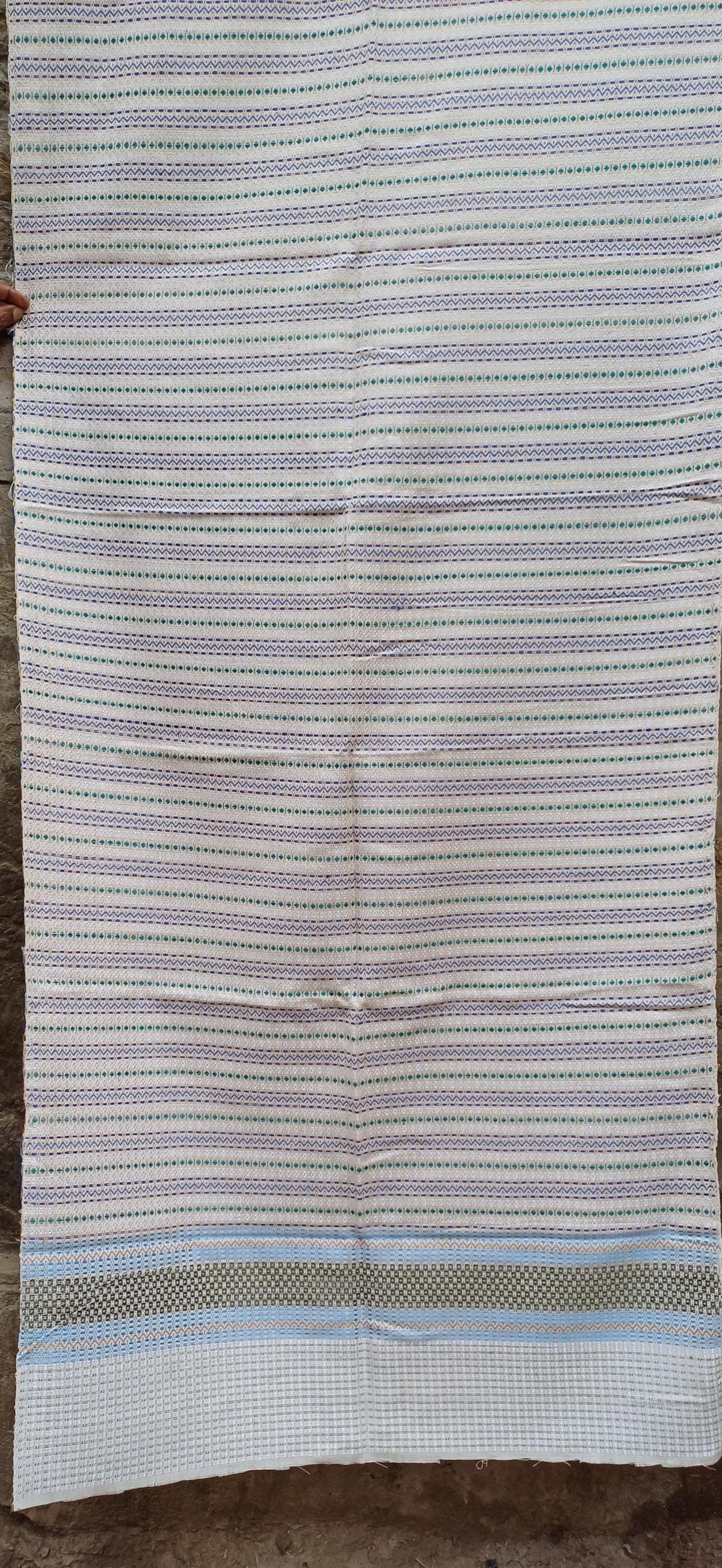 Handwoven Cotton Rebozo Shawl: Pakistani Artisan Scarf, Pregnancy & Labor Support