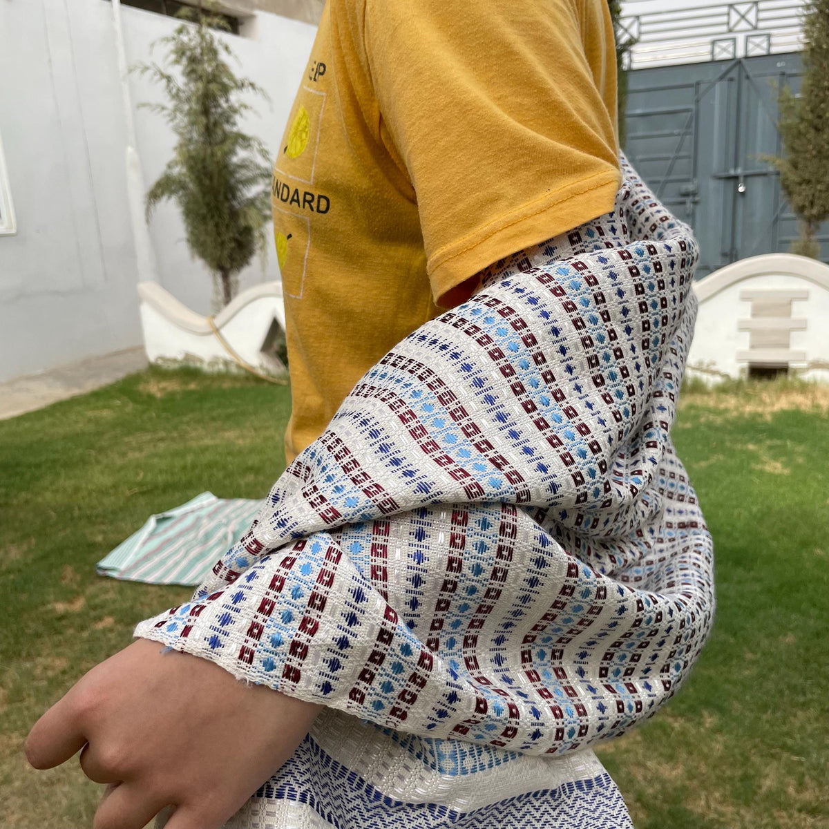 Handwoven Cotton Rebozo Shawl: Pakistani Artisan Scarf, Pregnancy & Labor Support