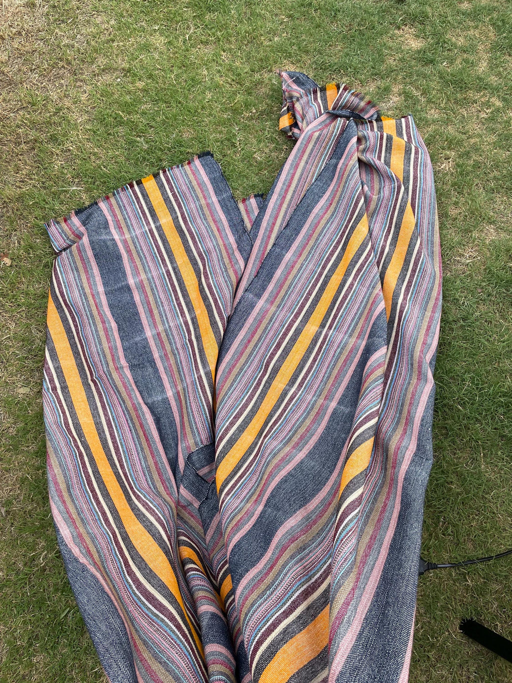 X large purple striped throw blanket, woven throw for couch, chair & sofa, colorful throw, bed runner, funky throw for living room