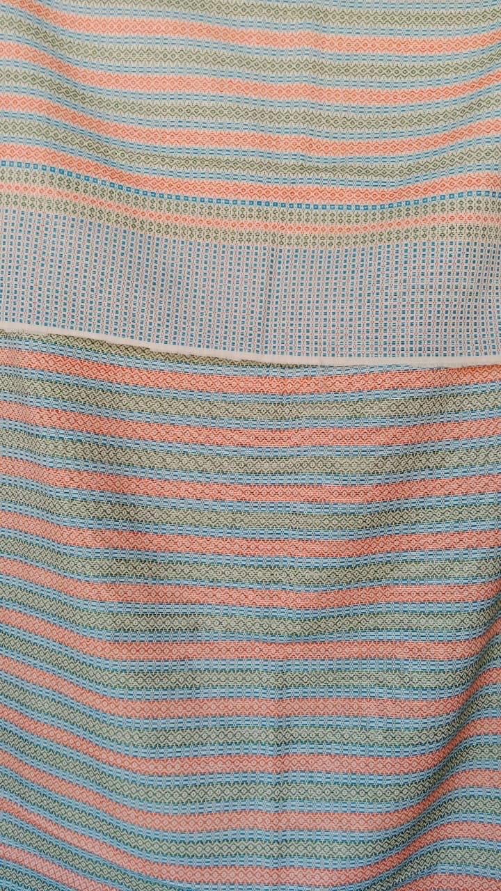 Handwoven Cotton Rebozo Shawl: Traditional Pakistani Scarf, Labor Support
