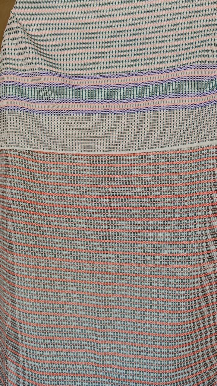 Handwoven Cotton Rebozo Shawl: Traditional Pakistani Scarf, Labor Support