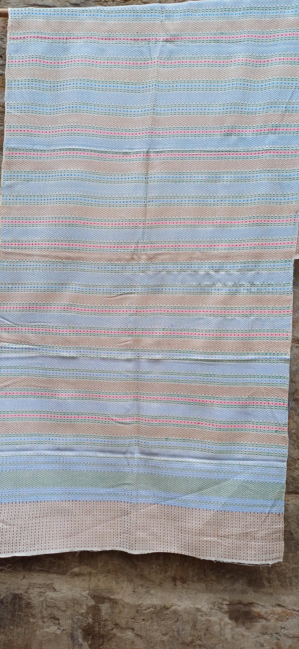 Handwoven Cotton Rebozo Shawl: Pakistani Artisan Scarf, Pregnancy & Labor Support