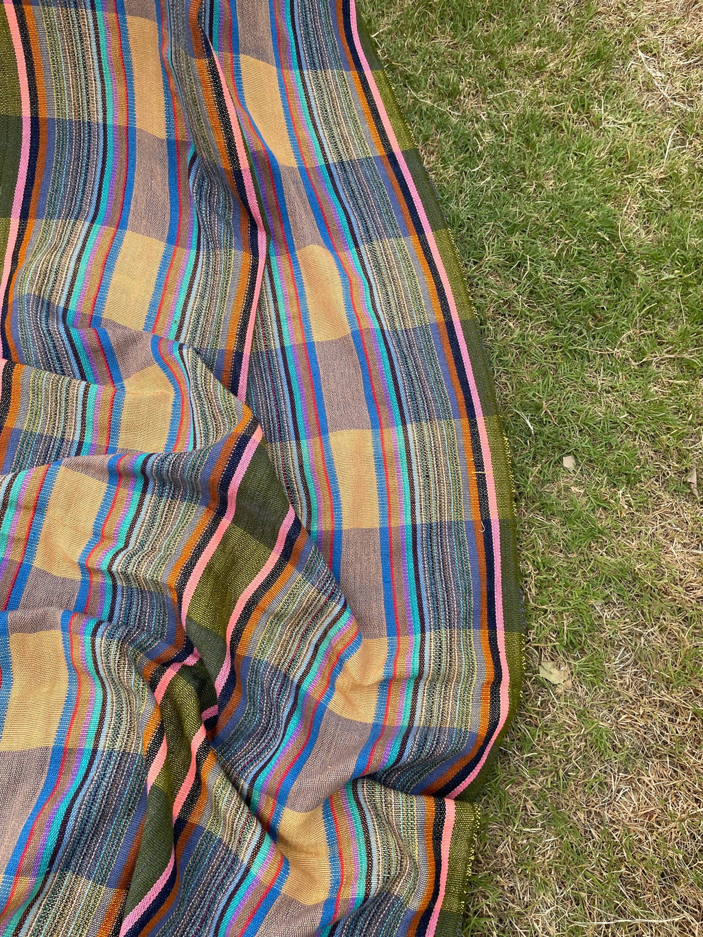 X large plaid throw blanket, woven throw for couch, chair & sofa, fall throw, colorful throw, Bed runner, funky throw for living room