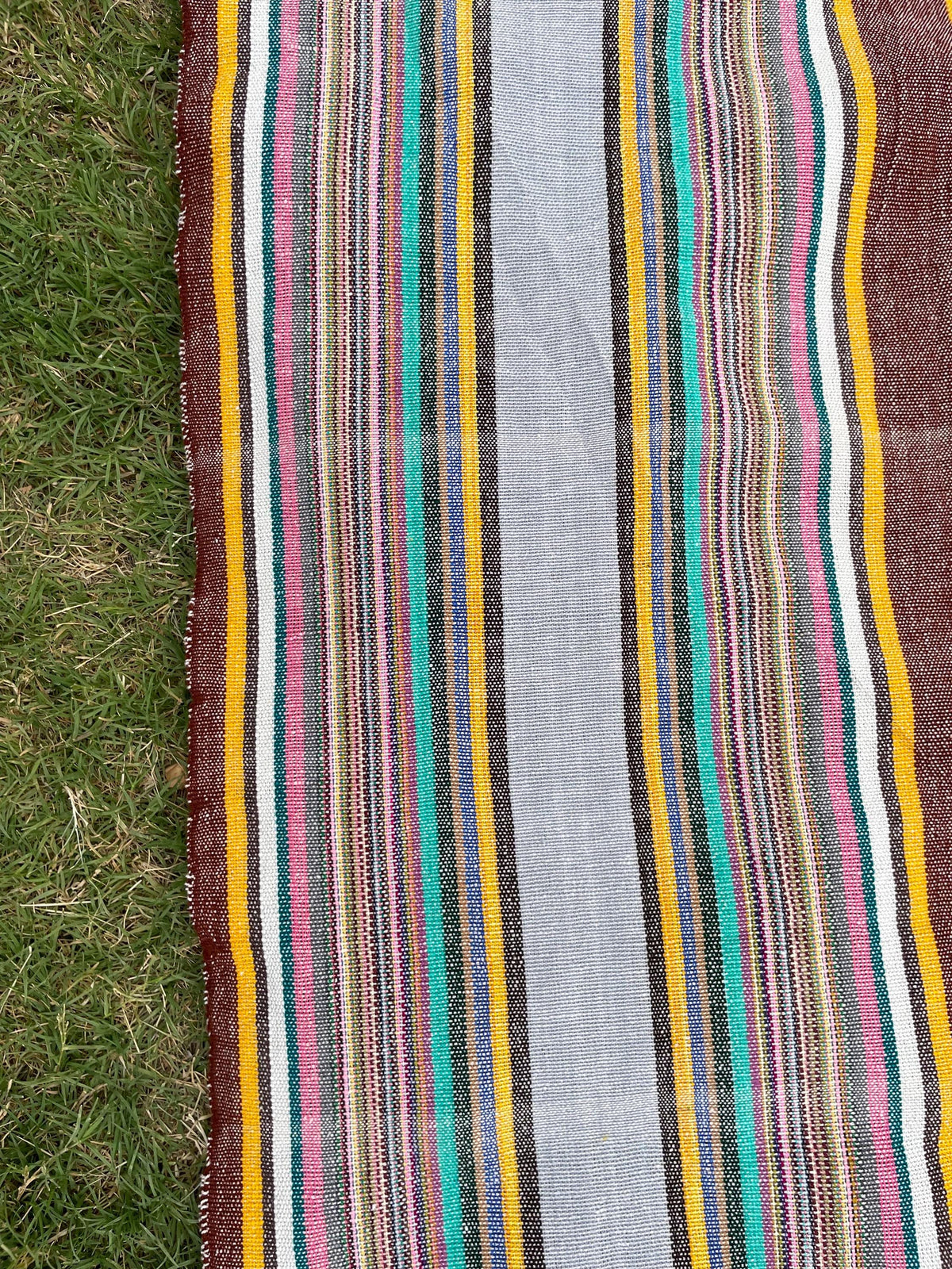 X large striped throw blanket, woven throw for couch, chair & sofa, Fall throw, colorful throw, Bed runner, funky throw for living room