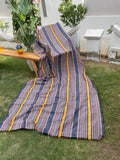 X large purple striped throw blanket, woven throw for couch, chair & sofa, colorful throw, bed runner, funky throw for living room