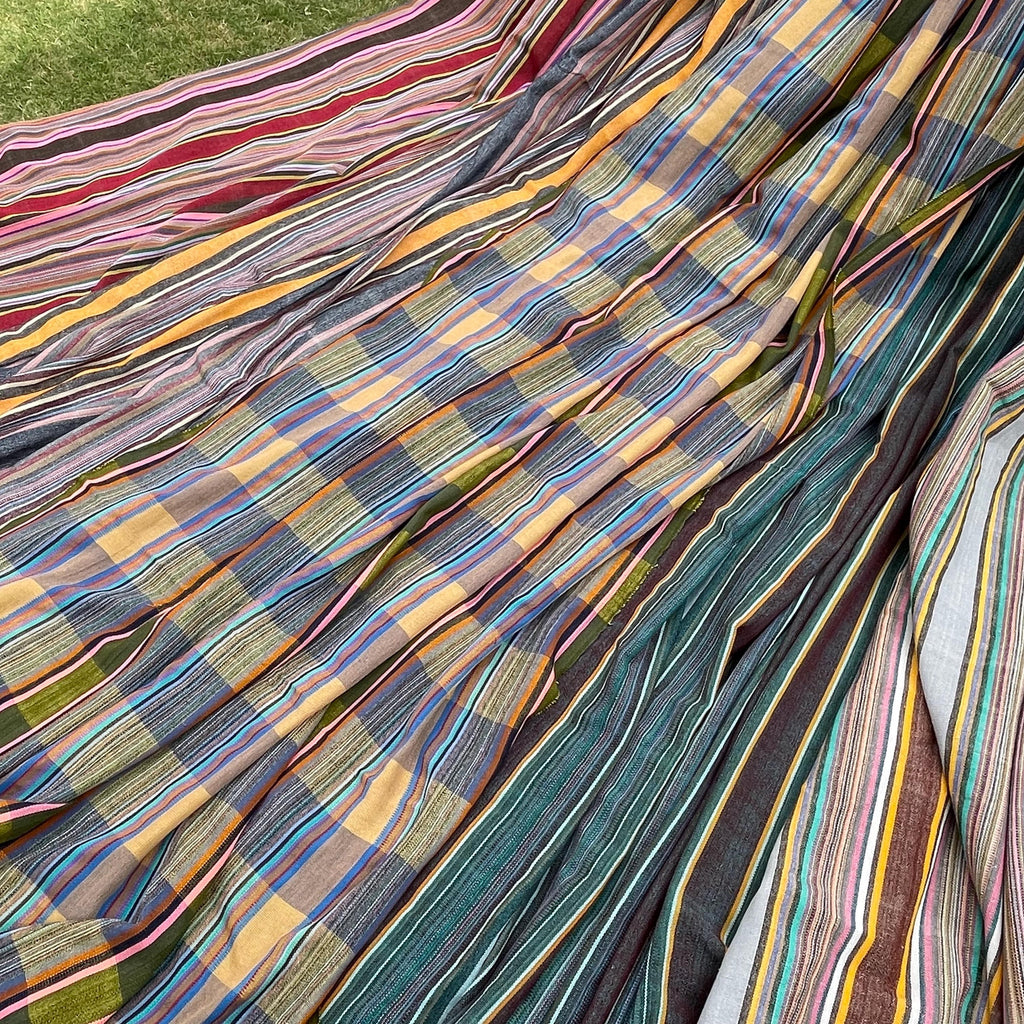 X large striped throw blanket, woven throw for couch, chair & sofa, Summer throw, colorful throw, funky throw for living room, Bed runner