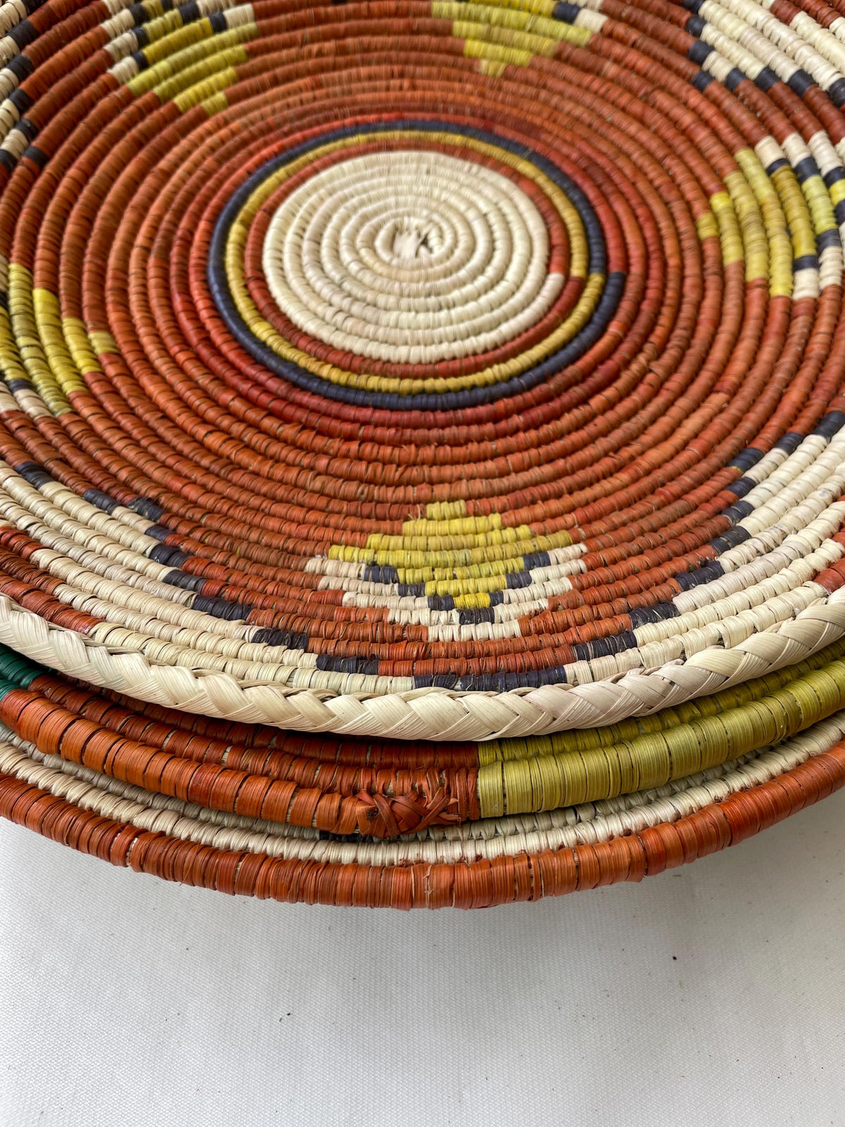 Wall Basket Decor Set Of 3, Hand Woven Basket Wall Art, Woven Wall Baskets, Boho Wall Baskets, African Wall Baskets, Wall Hanging Baskets