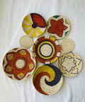 Woven Wall Basket Set Of 8 - African Wall Baskets - Boho Wall Baskets - Wall Hanging Baskets - Sea Grass Bowl Baskets - Bohemian Wall Decor