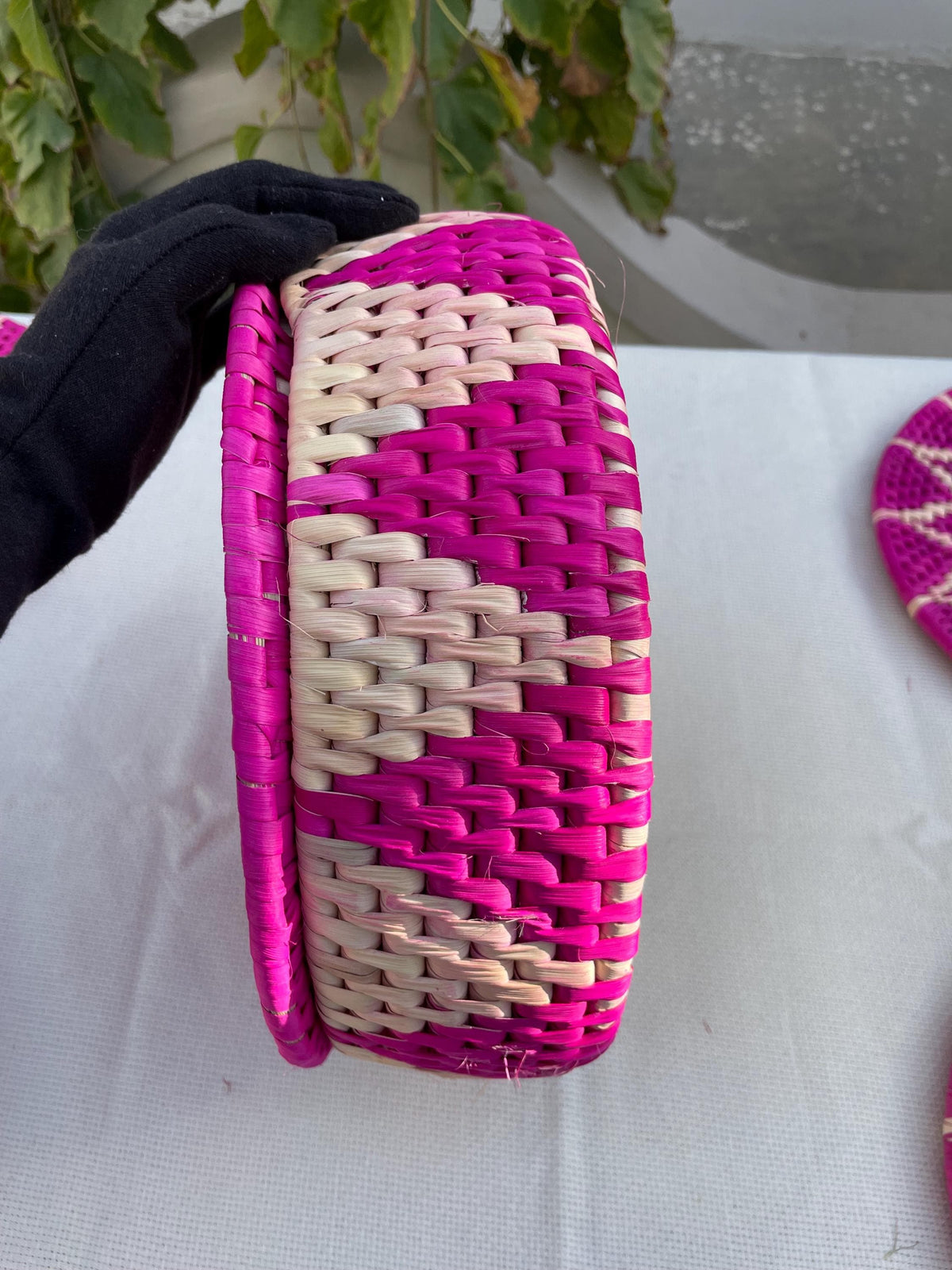 Handwoven Lid Basket By Suzzi Homes, Eco-Friendly Woven Basket with Lid, Rustic Storage Basket, Boho Decor, Fruit Storage, Organizer Basket