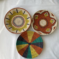 Wall Basket Decor Set Of 3, Hand Woven Basket Wall Art, Woven Wall Baskets, Boho Wall Baskets, African Wall Baskets, Wall Hanging Baskets
