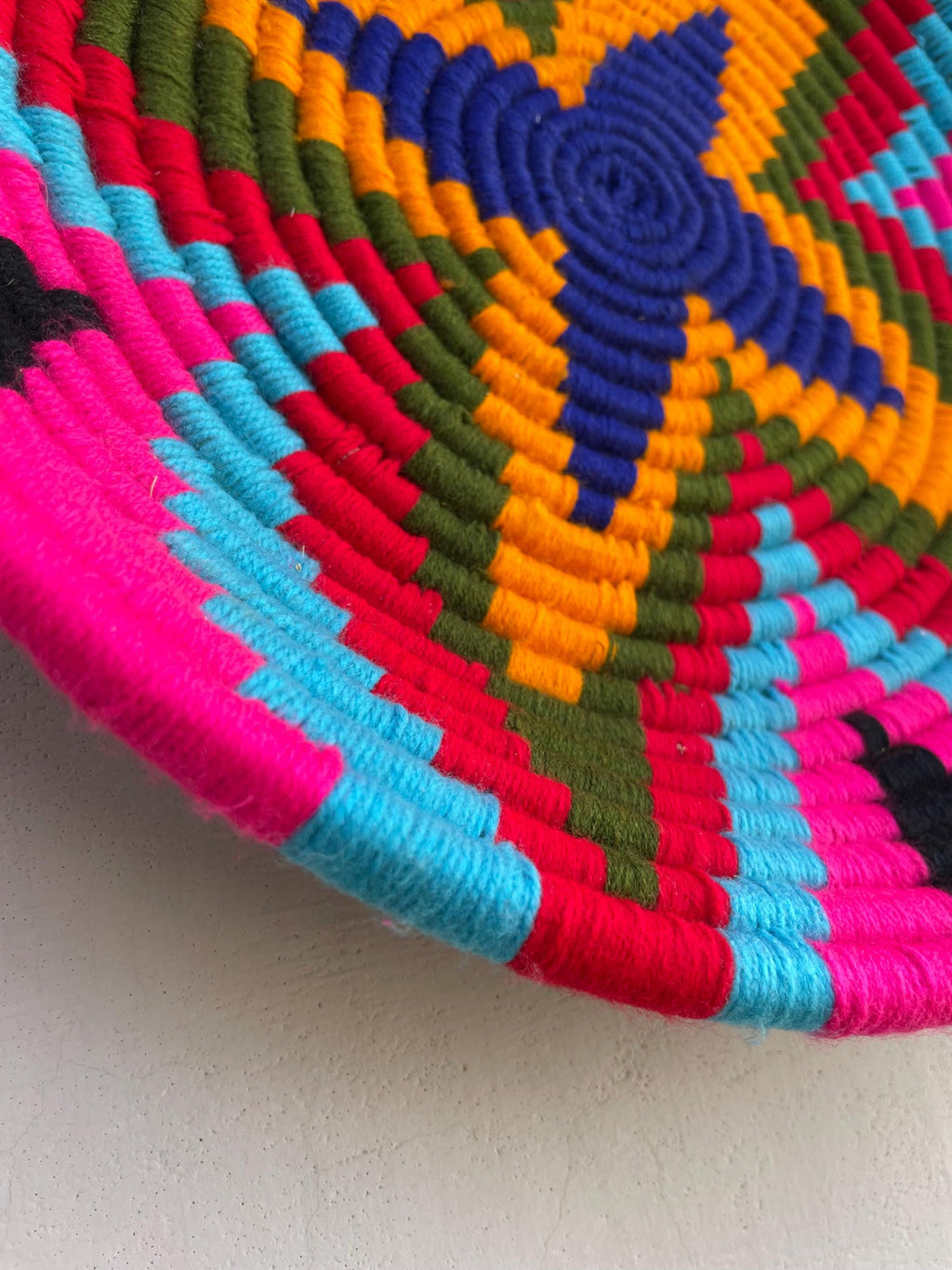 Boho Tribal Wall Baskets, Colorful Wall Basket, Woven African Basket, Basket Wall Art, Bohemian Wall Hanging Decor