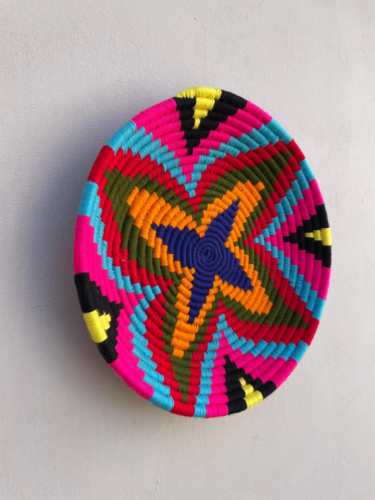 Boho Tribal Wall Baskets, Colorful Wall Basket, Woven African Basket, Basket Wall Art, Bohemian Wall Hanging Decor
