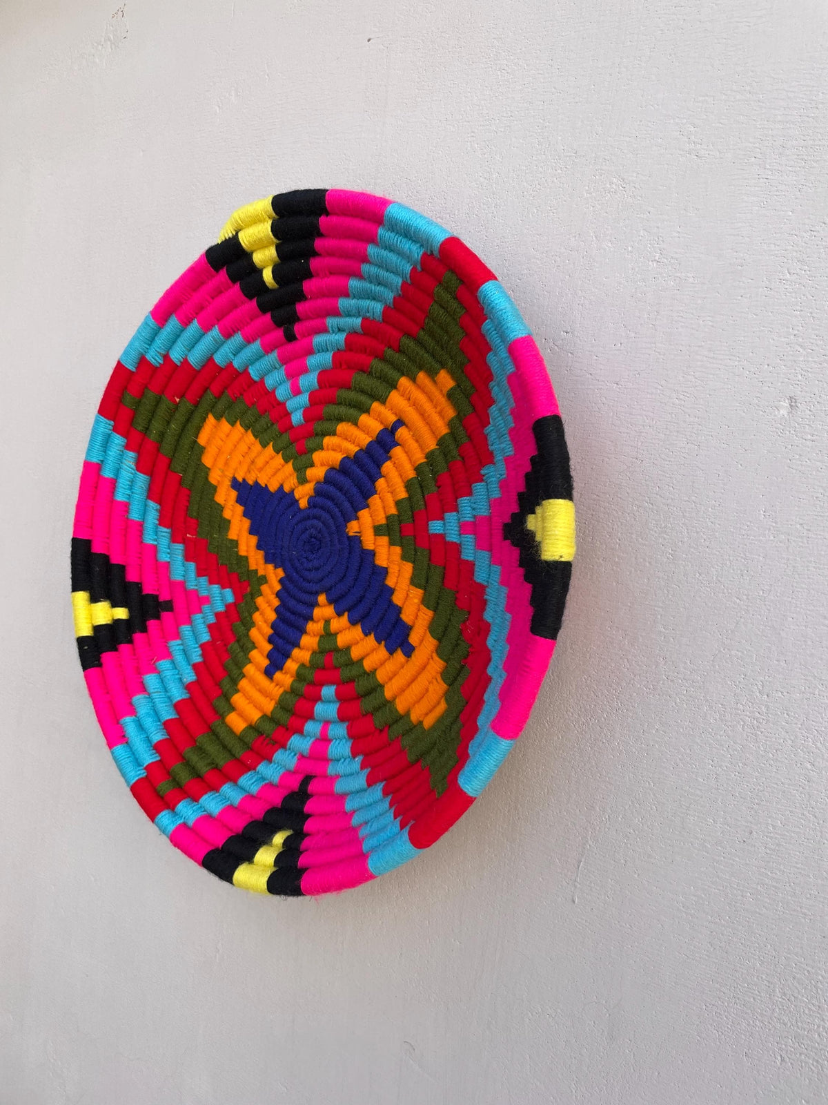 Boho Tribal Wall Baskets, Colorful Wall Basket, Woven African Basket, Basket Wall Art, Bohemian Wall Hanging Decor