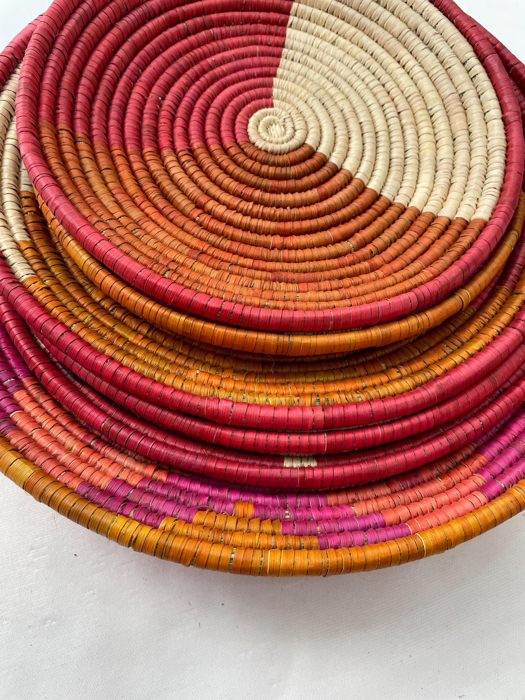 Wall Basket Decor Set of 6, Bohemian Wall Basket, Unique Wall Basket Decor, Woven Seagrass Baskets, Living Room & Bedroom Wall hanging