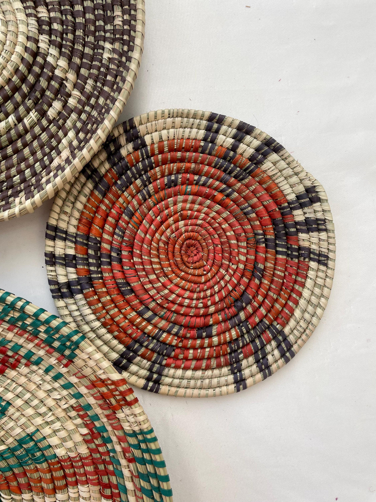 Handwoven Wall Baskets Set Of 9; Boho Wall Decor, Rustic Woven Basket Wall Decor, Handmade Eco-Friendly Seagrass Basket, Housewarming Gift