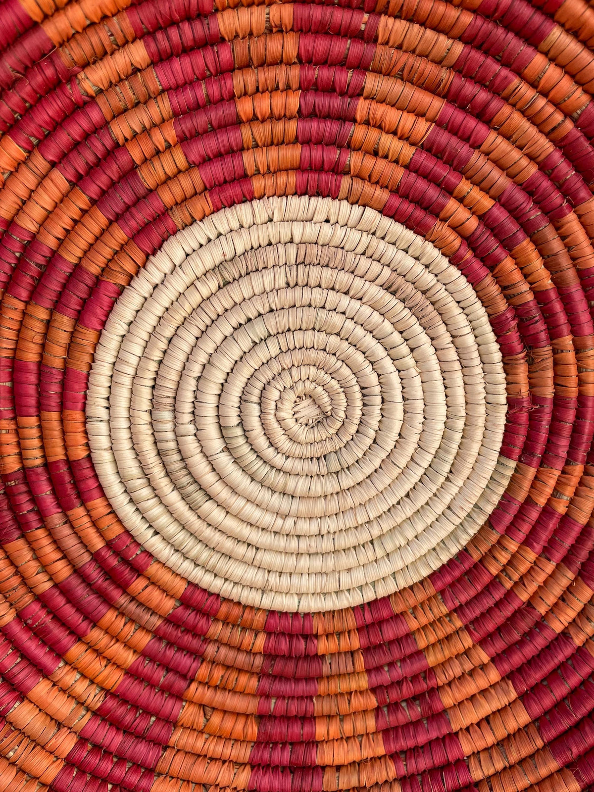 Woven African Wall Baskets Set Of 9, Boho Wall Basket Deocr, Colorful Sea Grass Decorative Baskets, Handwoven Eco Friendly Hanging Baskets