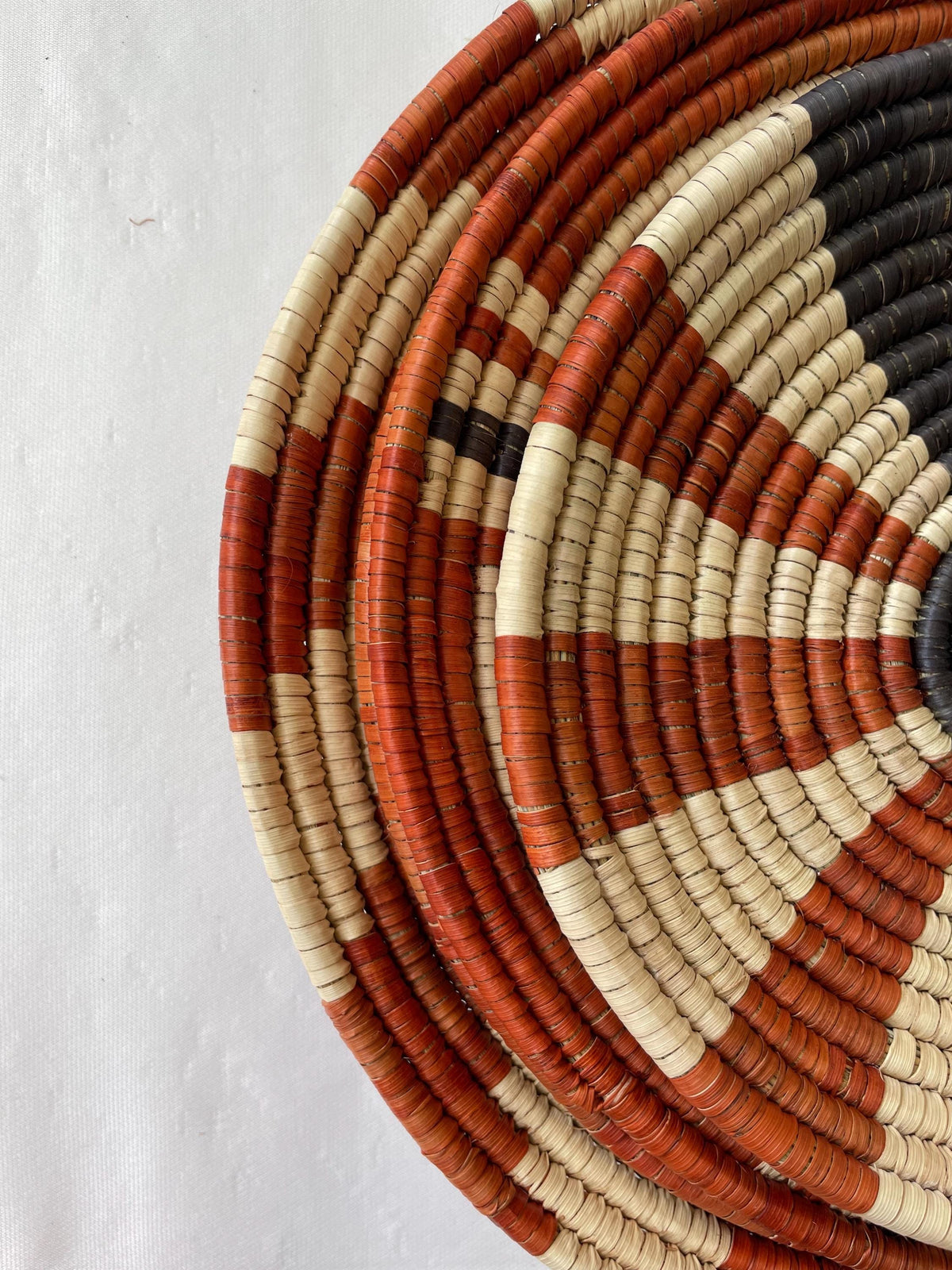 Woven Wall Basket Set Of 7, Handwoven African Baskets for Wall Decor, Neutral Rustic Boho Wall Art, Tribal Home Decor, Earthy tone Baskets