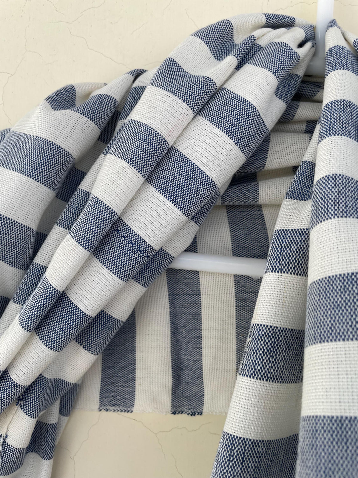 Handwoven Cotton Rebozo Shawl, Pakistani Artisan Scarf, Pregnancy & Labor Support, Gift for Boy Mom To Be, Pedal Loom Crafted, 33 X 104 in