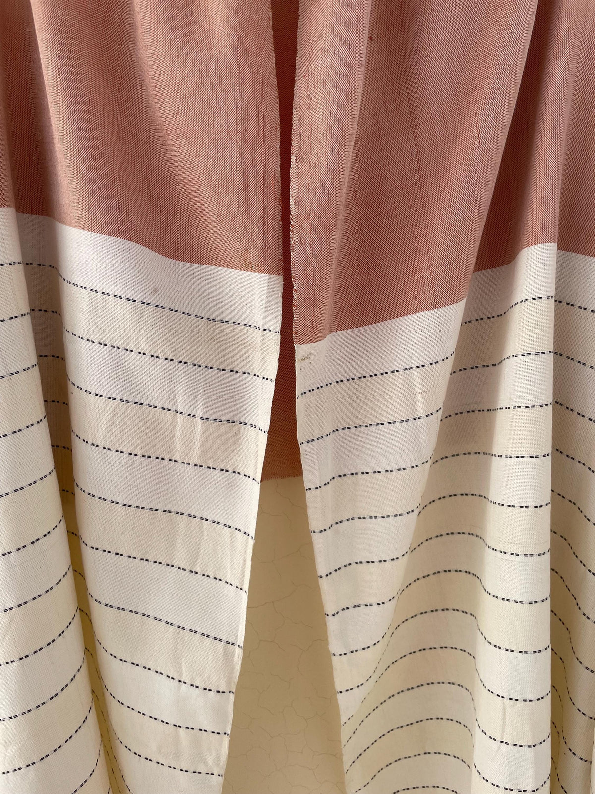 Handwoven Cotton Rebozo Shawl: Pakistani Artisan Scarf, Pregnancy & Labor Support, Gift For Boy Mom To Be, 32 X 106 inch With Fringes