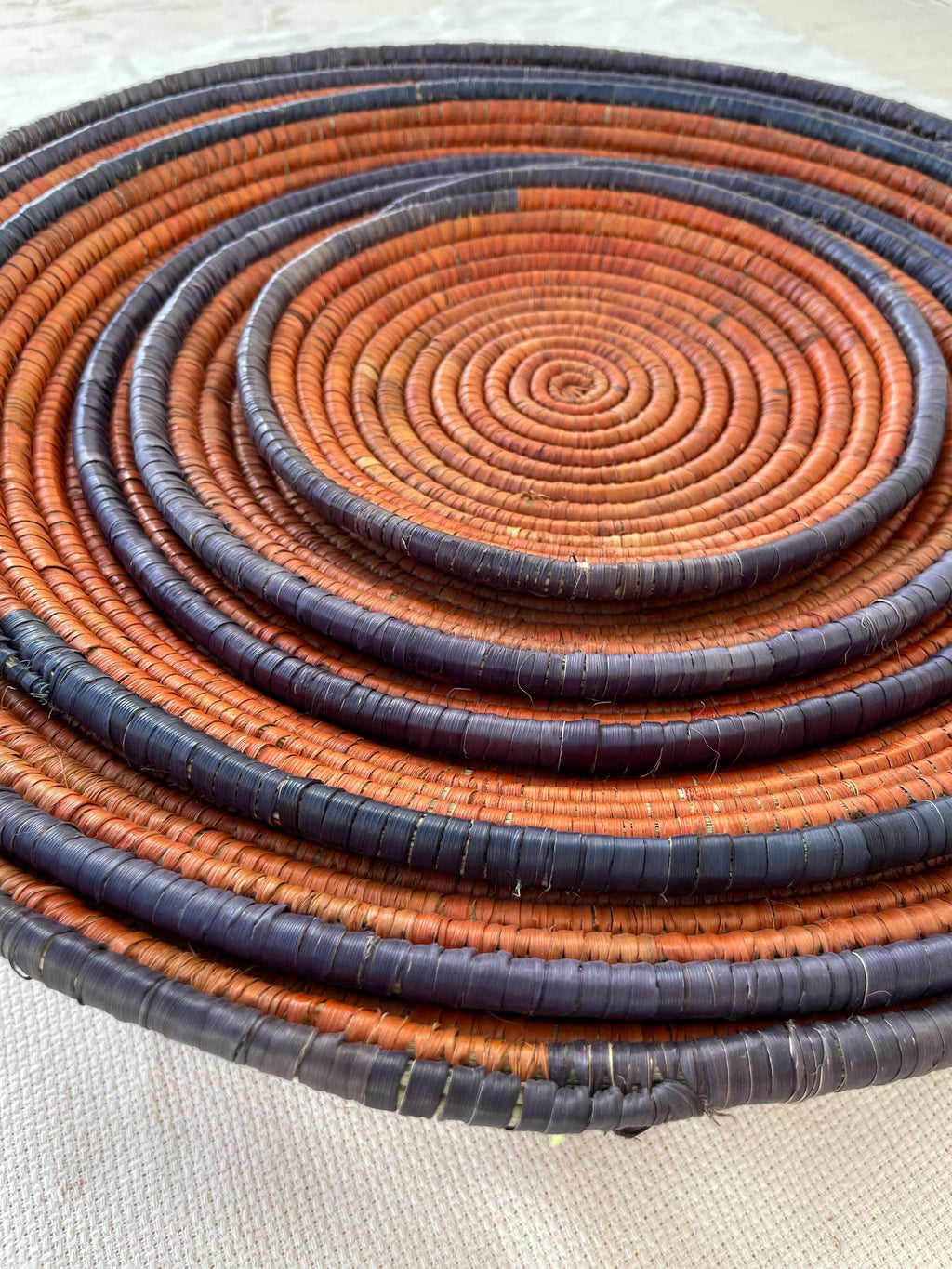 X Large Woven Wall Basket Set Of 6, Handwoven Baskets for Wall Decor, Terracotta Rustic Boho Wall Art, Tribal Home Decor, Collector Pieces