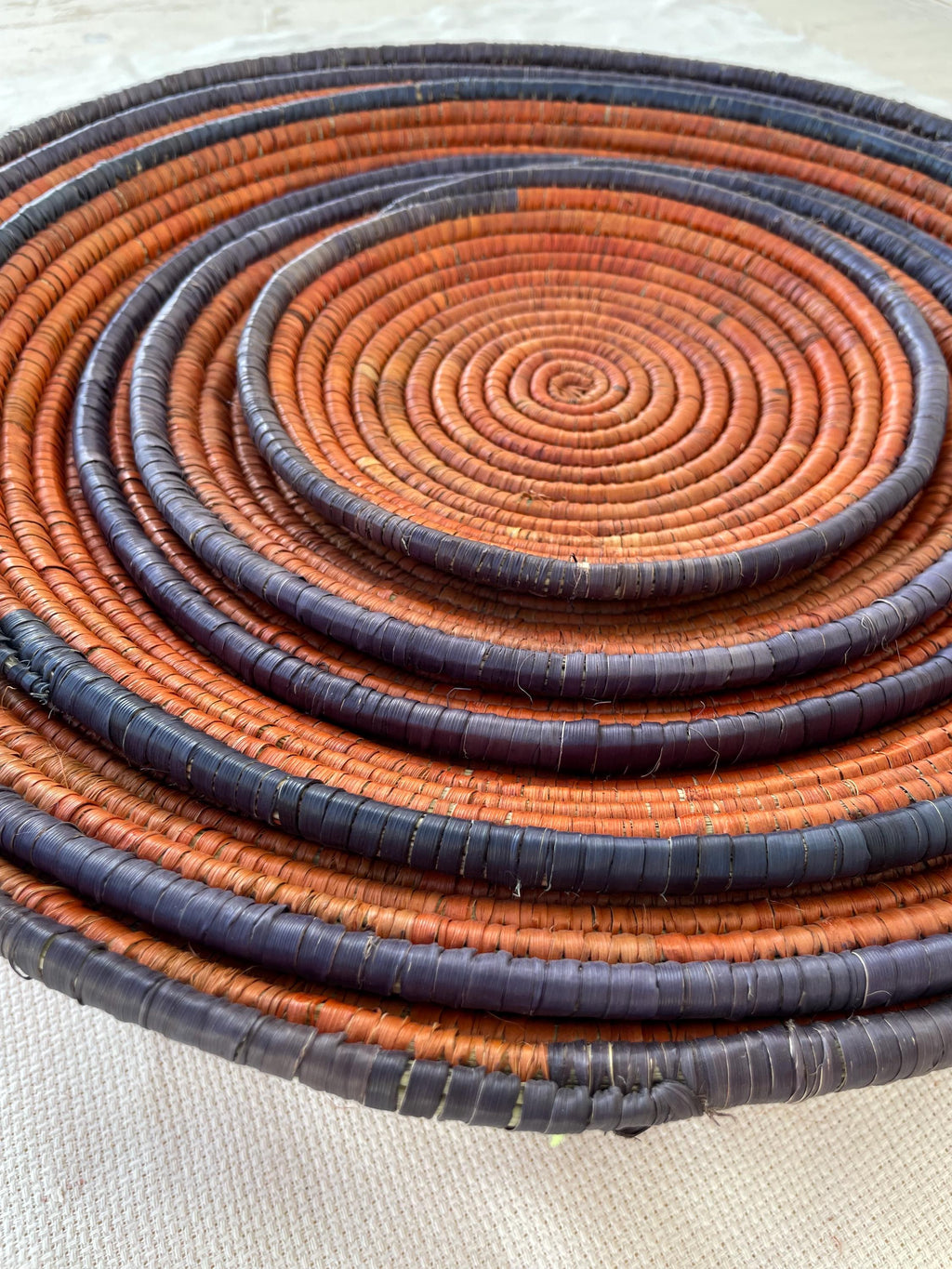 X Large Woven Wall Basket Set Of 6, Handwoven Baskets for Wall Decor, Terracotta Rustic Boho Wall Art, Tribal Home Decor, Christmas Hangings