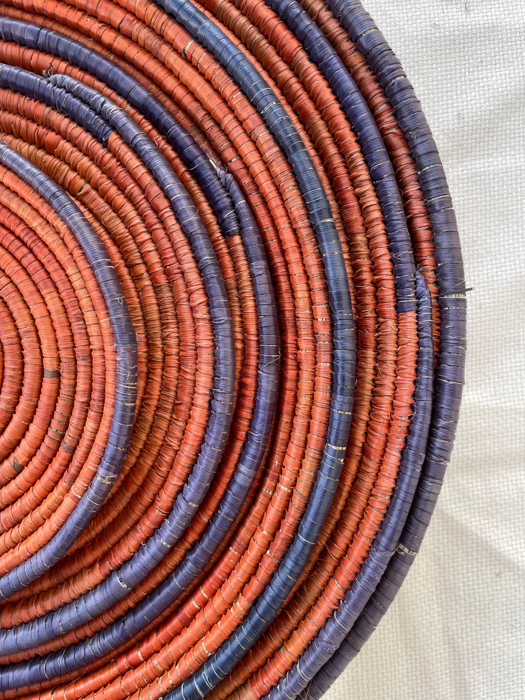 X Large Woven Wall Basket Set Of 6, Handwoven Baskets for Wall Decor, Terracotta Rustic Boho Wall Art, Tribal Home Decor, Christmas Hangings