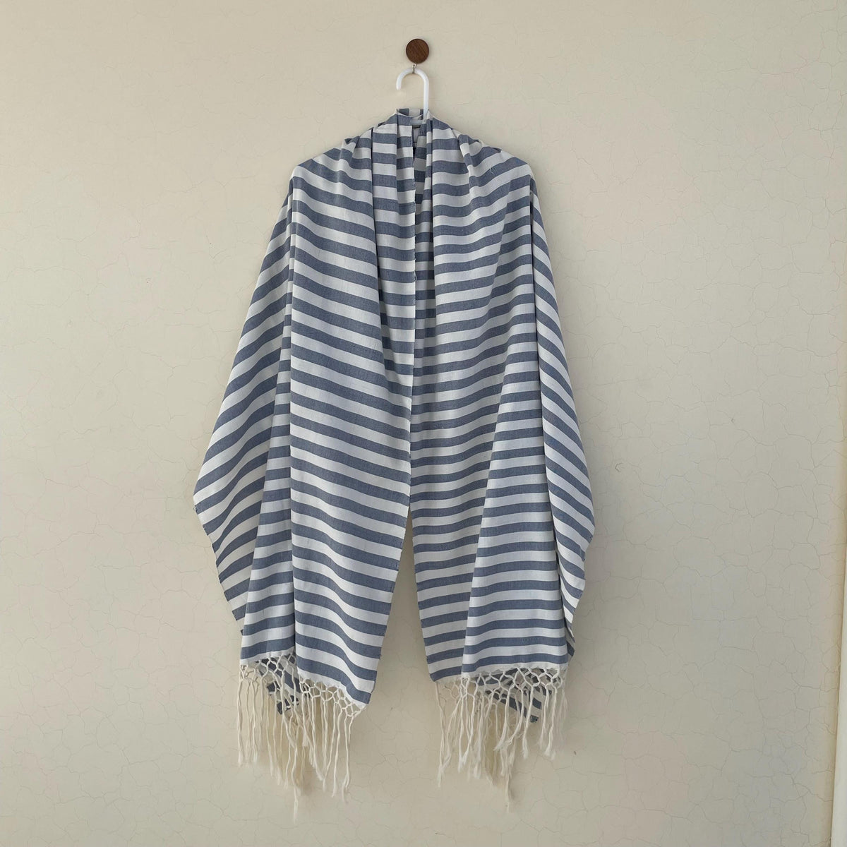Handwoven Cotton Rebozo Shawl, Pakistani Artisan Scarf, Pregnancy & Labor Support, Gift for Boy Mom To Be, Pedal Loom Crafted, 33 X 104 in